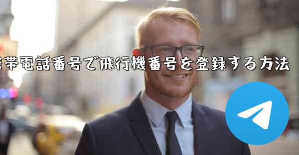 国内携帯電話番号で飛行機番号を登録する方法