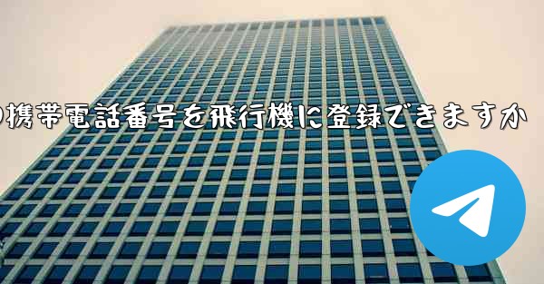 <b>中国の携帯電話番号を飛行機に登録できますか</b>