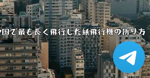 中国で最も長く飛行した紙飛行機の折り方