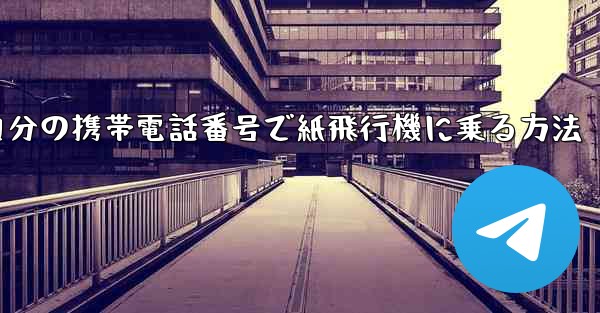 <b>自分の携帯電話番号で紙飛行機に乗る方法</b>