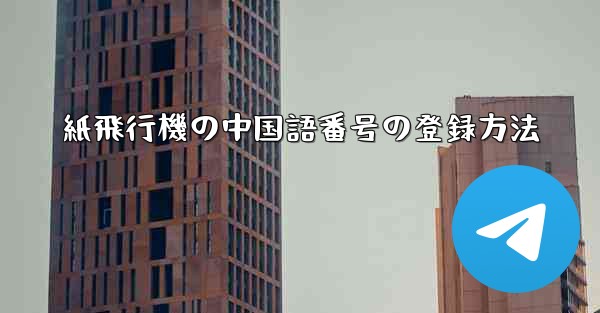 紙飛行機の中国語番号の登録方法