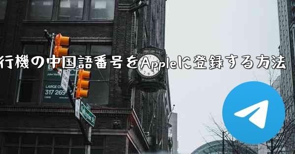 紙飛行機の中国語番号をAppleに登録する方法