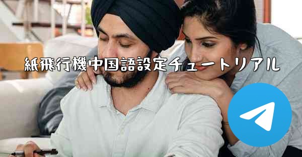 紙飛行機中国語設定チュートリアル