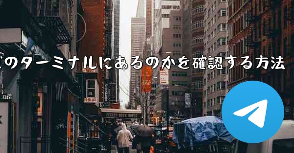 フライトがどのターミナルにあるのかを確認する方法