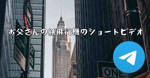 <b>お父さんの紙飛行機のショートビデオ</b>