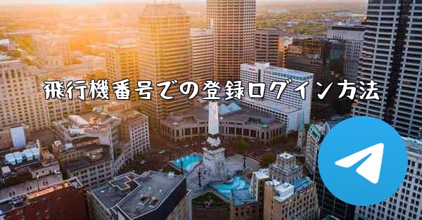 飛行機番号での登録ログイン方法