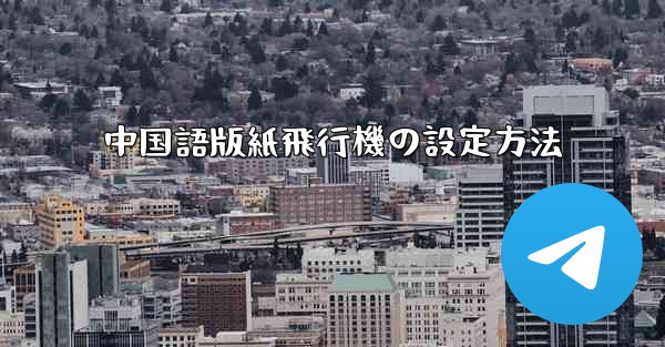 中国語版紙飛行機の設定方法