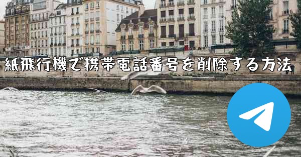 <b>紙飛行機で携帯電話番号を削除する方法</b>