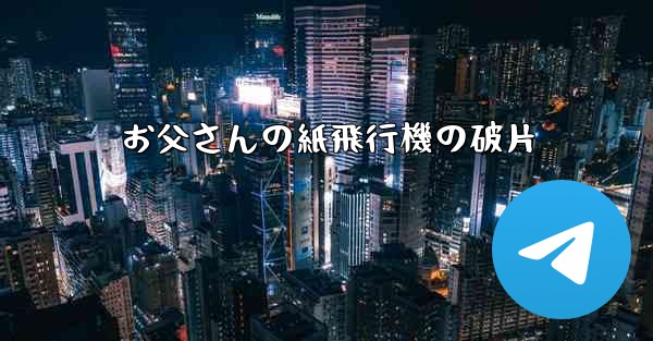 お父さんの紙飛行機の破片