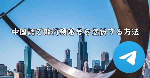 中国語で飛行機番号を登録する方法