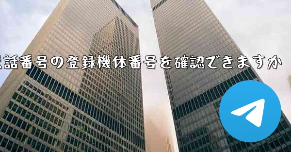 国内携帯電話番号の登録機体番号を確認できますか