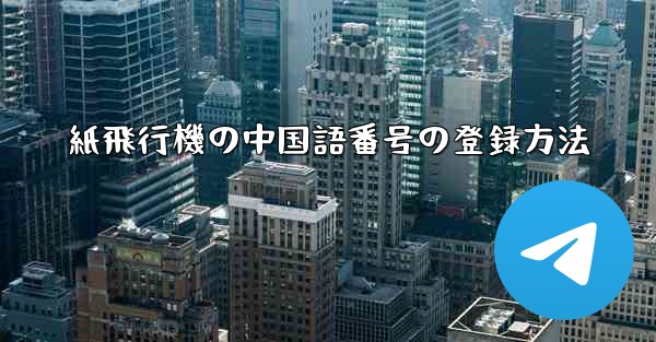 紙飛行機の中国語番号の登録方法