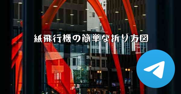 <b>紙飛行機の簡単な折り方図</b>