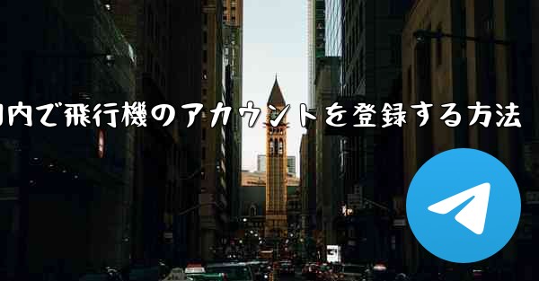 <b>国内で飛行機のアカウントを登録する方法</b>