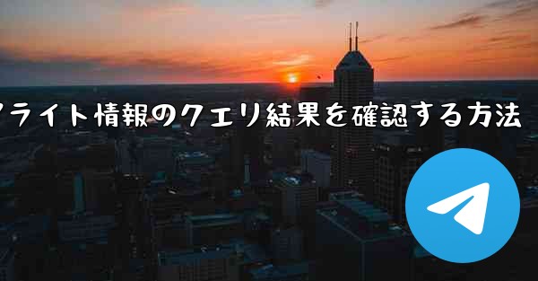 フライト情報のクエリ結果を確認する方法