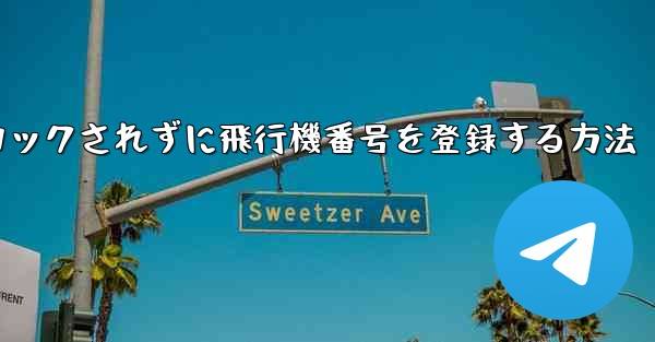ブロックされずに飛行機番号を登録する方法