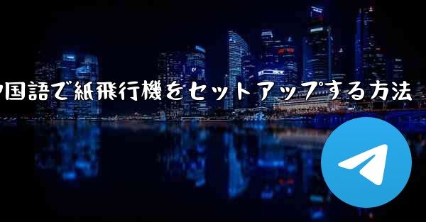 中国語で紙飛行機をセットアップする方法