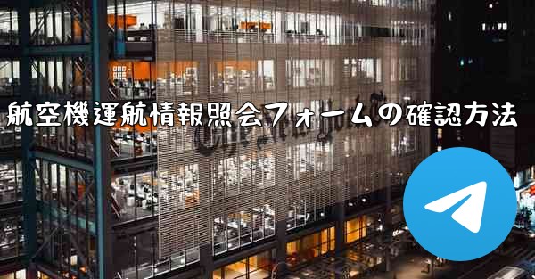 航空機運航情報照会フォームの確認方法