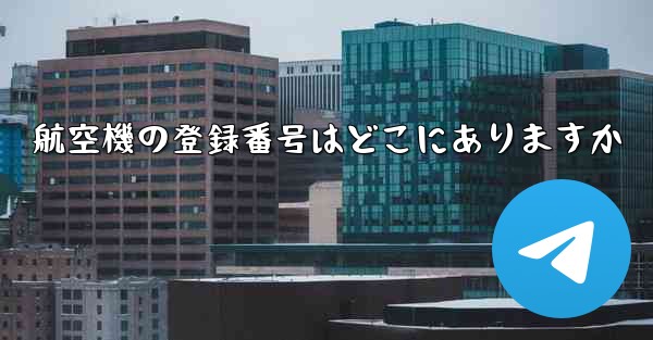 航空機の登録番号はどこにありますか