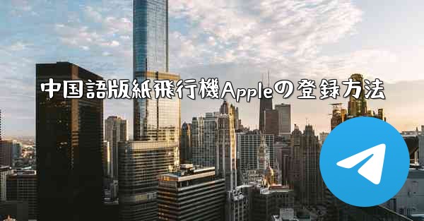 中国語版紙飛行機Appleの登録方法