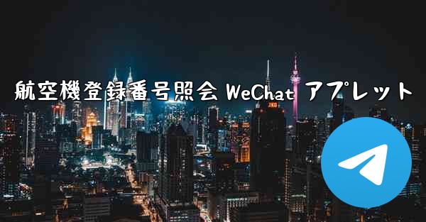 航空機登録番号照会 WeChat アプレット
