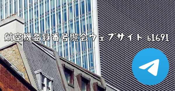 航空機登録番号照会ウェブサイト b1691