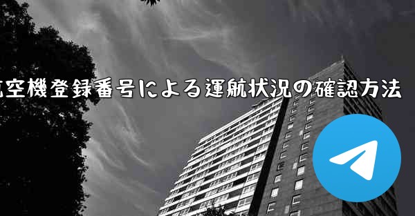 航空機登録番号による運航状況の確認方法