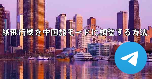 紙飛行機を中国語モードに調整する方法