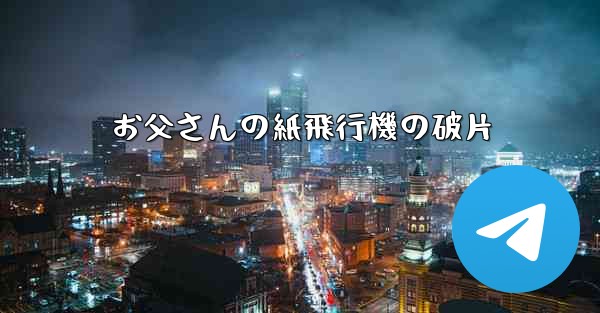 お父さんの紙飛行機の破片