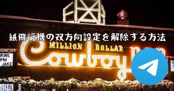 紙飛行機の双方向設定を解除する方法