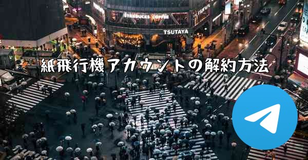 紙飛行機アカウントの解約方法