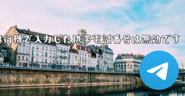 紙飛行機で入力した携帯電話番号は無効です