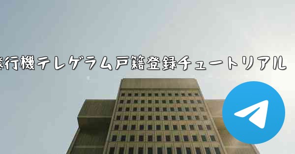 紙飛行機テレゲラム戸籍登録チュートリアル