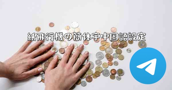 <b>紙飛行機の簡体字中国語設定</b>