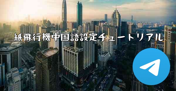 紙飛行機中国語設定チュートリアル