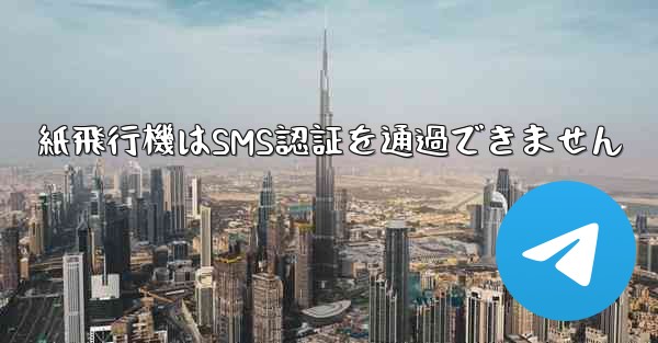 紙飛行機はSMS認証を通過できません
