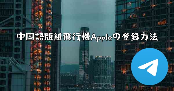 中国語版紙飛行機Appleの登録方法