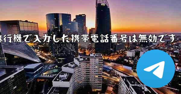 <b>紙飛行機で入力した携帯電話番号は無効です</b>