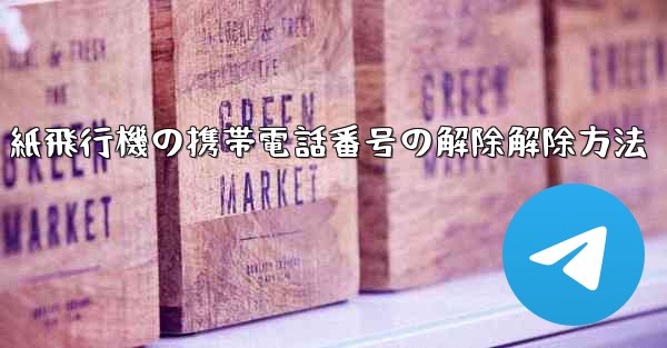 紙飛行機の携帯電話番号の解除解除方法