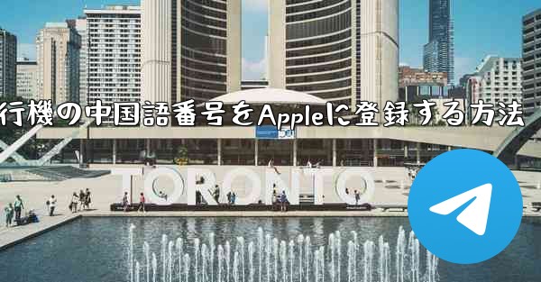 紙飛行機の中国語番号をAppleに登録する方法