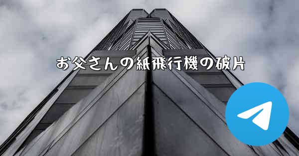 お父さんの紙飛行機の破片