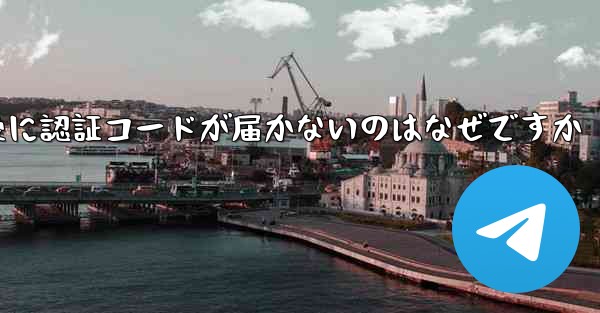 紙飛行機テレジェラムに登録した後に認証コードが届かないのはなぜですか