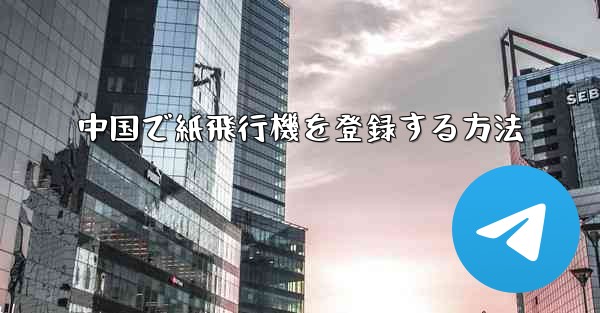 <b>中国で紙飛行機を登録する方法</b>