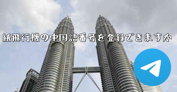 紙飛行機の中国語番号を登録できますか