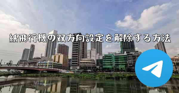 紙飛行機の双方向設定を解除する方法