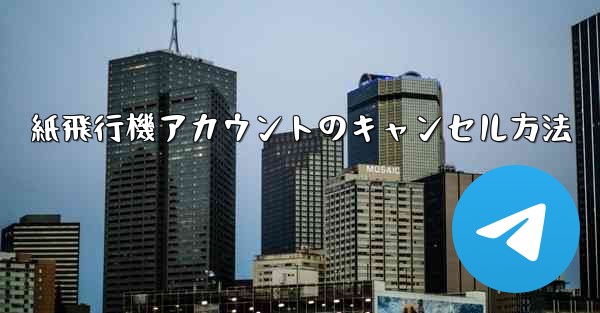 紙飛行機アカウントのキャンセル方法