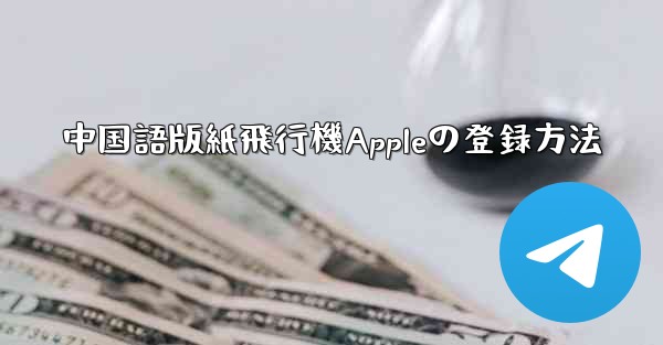 中国語版紙飛行機Appleの登録方法