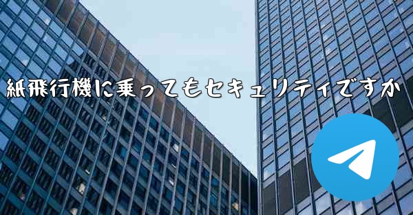 紙飛行機に乗ってもセキュリティですか