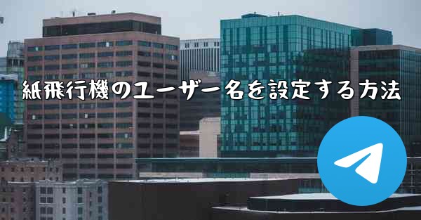 紙飛行機のユーザー名を設定する方法