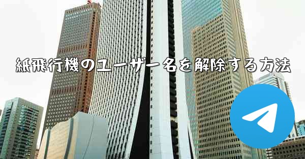 紙飛行機のユーザー名を解除する方法